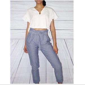 Zara Chambray Paberbag Waist Pant